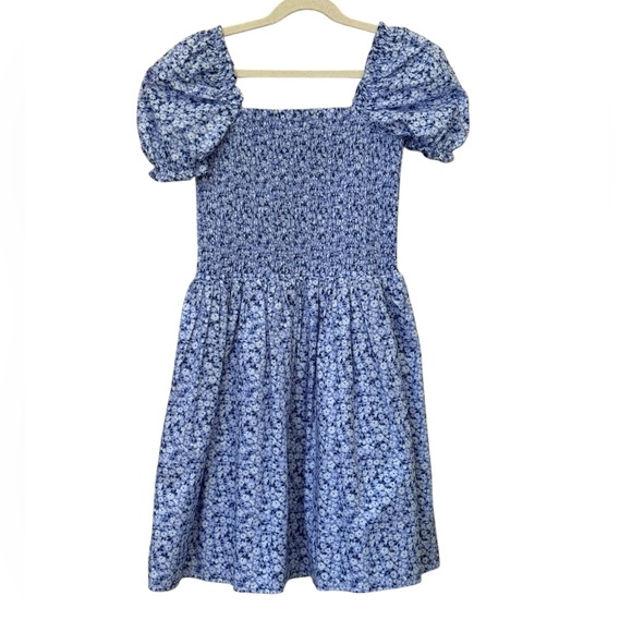 Janie and Jack Blue Floral Puff Sleeve Dress size 14 - Picture 3 of 5